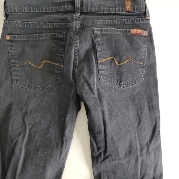 7 For All Mankind Sz 27x32 Bootcut Jeans Dark Wash Y2K 90s - Picture 7 of 8